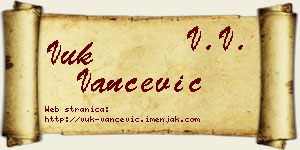Vuk Vančević vizit kartica